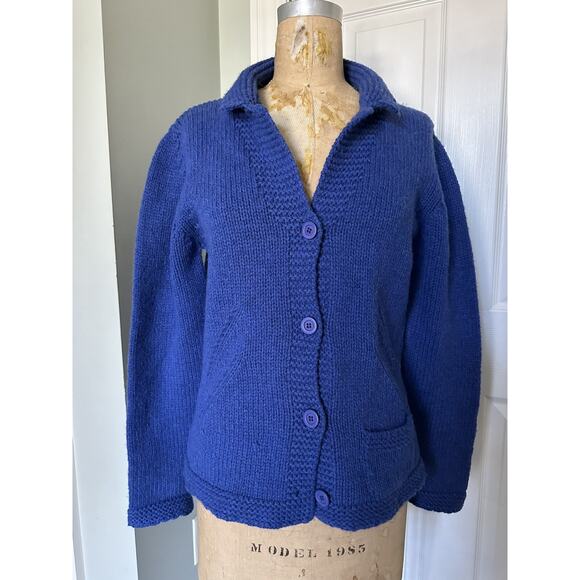 ALPHA MASSIMO REBECCHI Wool Cardigan Sweater Jacket 46 Us M Blue Italy Blazer - Picture 4 of 16